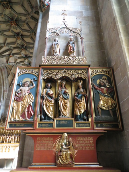 Altar of Saint Bartolomen, Michael Wolgemut, Church of the Holy Cross, Rottweil, Germany
