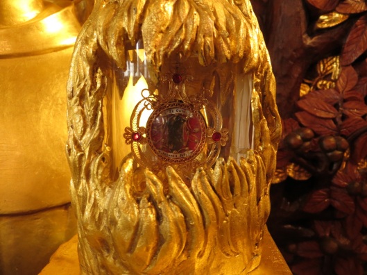 Reliquary of Saint Anthony, close-up of relic, the Shrine of Saint Anthony, Ellicott City, Maryland, USA.