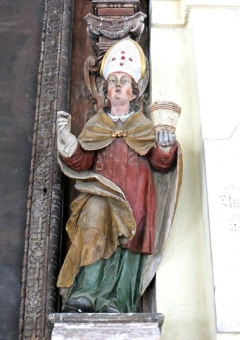 Statue of Saint Rupert, Cemetery of Saint Sebastian, Salzburg, Austria