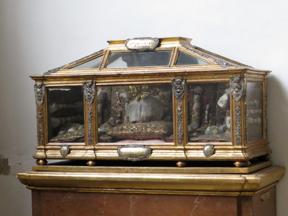 Relics of Saint Honoratus, Peterskirche, Munich Germany. 