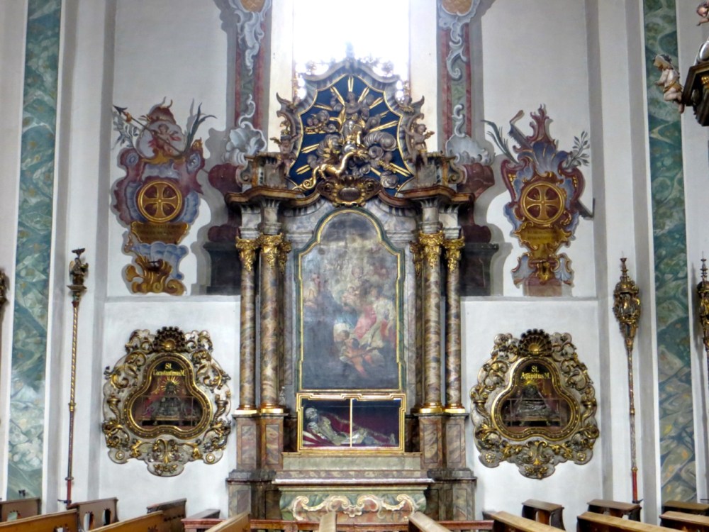 Relics of Catacomb Saints, Church of Saint Nikolaus, Hall in Tirol, Austria.